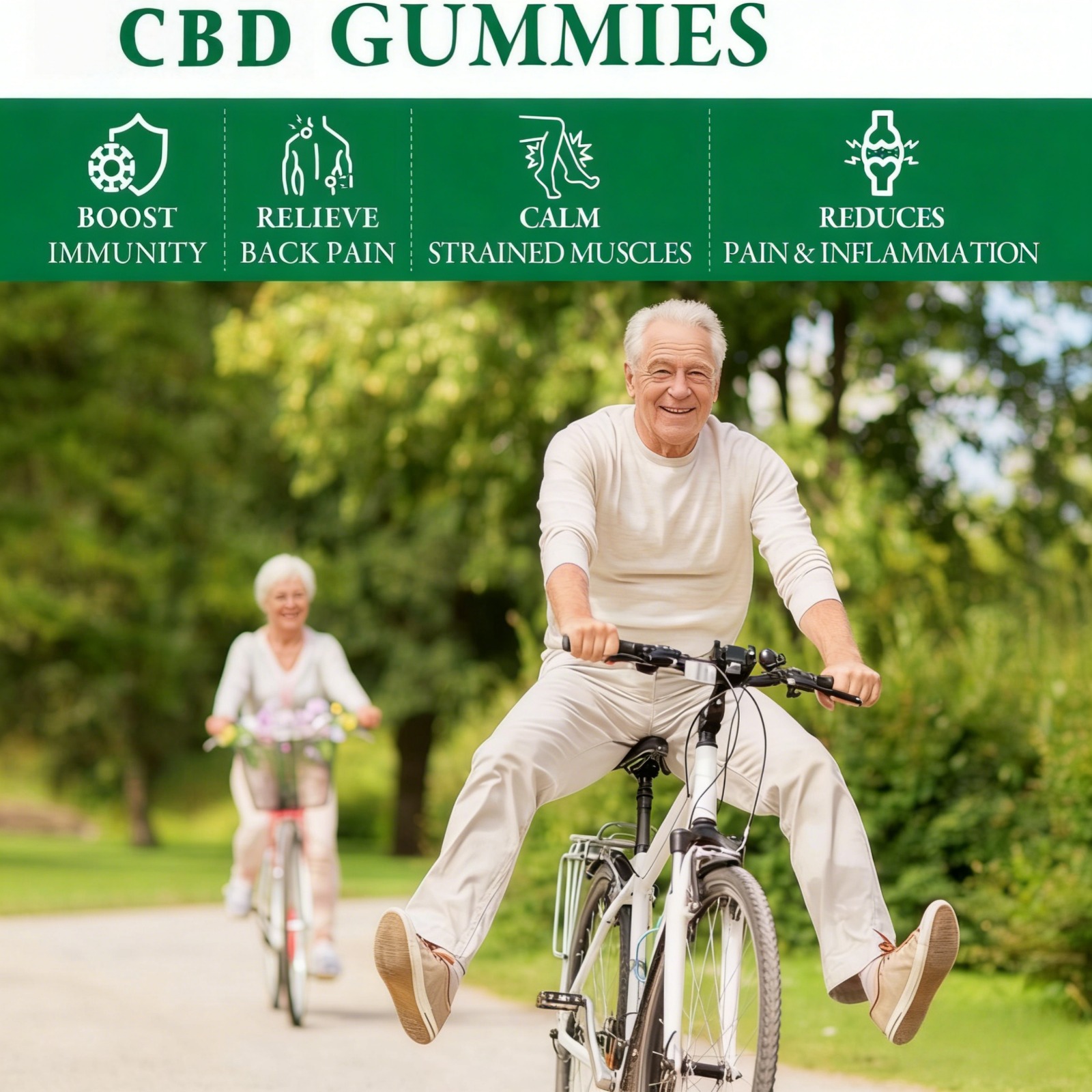 1500mg CBD gummies lifestyle image with people outdoors