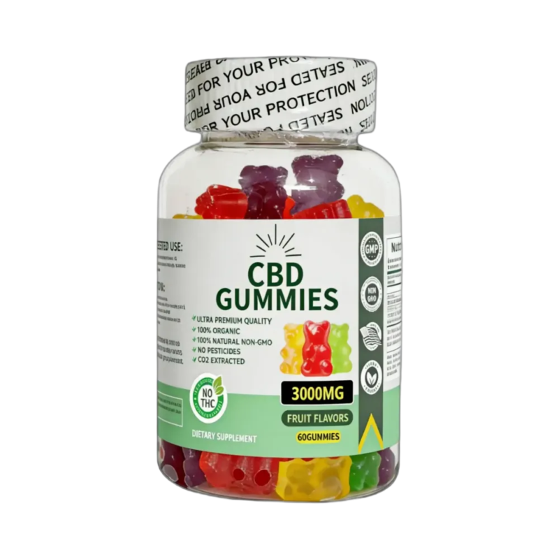 3000mg CBD Gummies Australia bottle with 60 broad-spectrum gummies