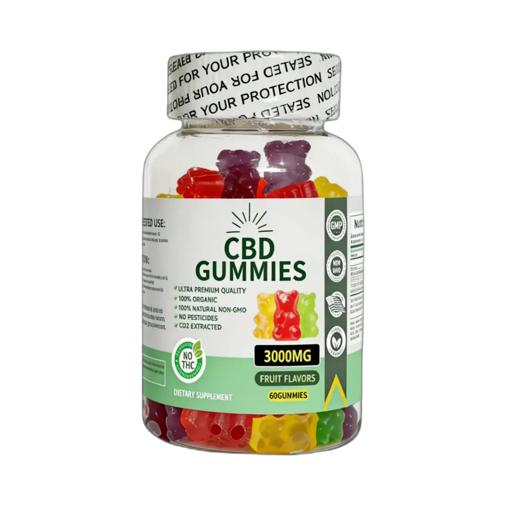 3000mg CBD Gummies Australia bottle with 60 broad-spectrum gummies