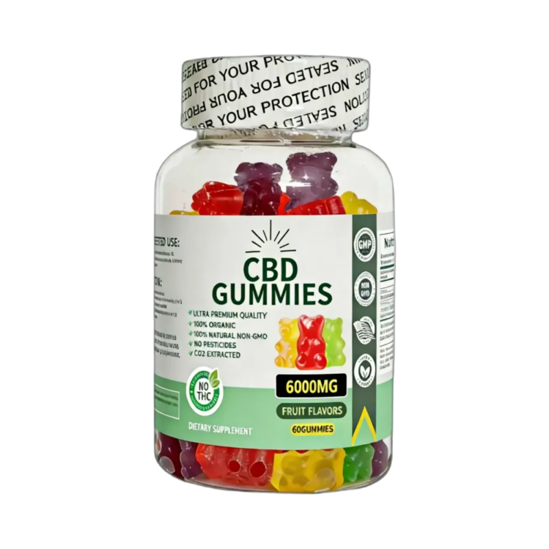 6000mg CBD Gummies Australia bottle containing 60 gummies