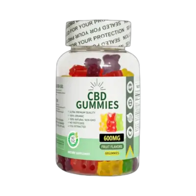 600mg CBD Gummies Australia broad-spectrum 60 gummy bottle