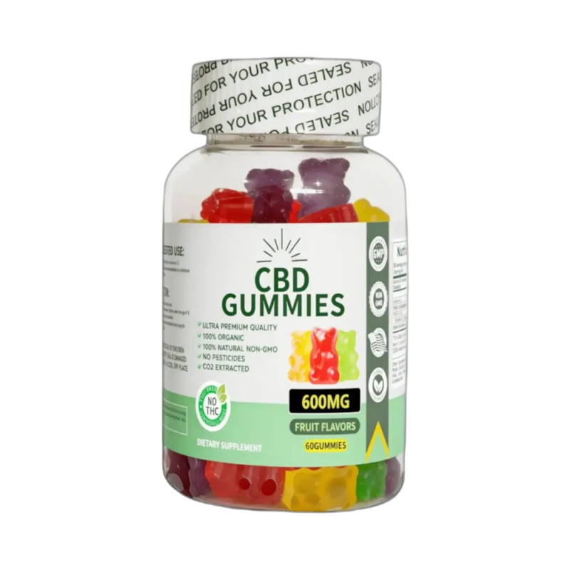 600mg CBD Gummies Australia broad-spectrum 60 gummy bottle