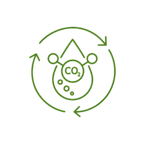 Clean CO2 hemp extraction icon representing solvent-free CBD processing