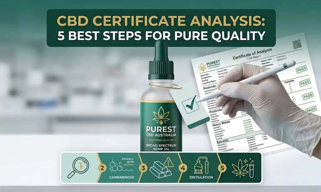 CBD Certificate Analysis laboratory report verifying hemp purity and cannabinoid strength