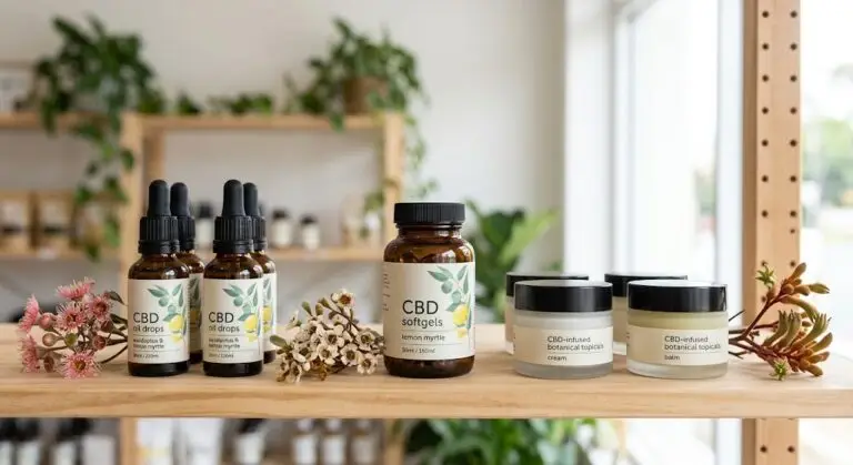 CBD Product Types comparing sublingual drops softgels and topicals in Australia
